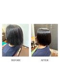 透明感♪【髪質改善】艶感パッツンボブ小顔レイヤーカット