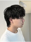 マッシュウルフ ウルフ アッシュブラック マッシュパーマ 新宿