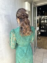 フルバング レッドブラウン 似合わせカット カルマパーマ