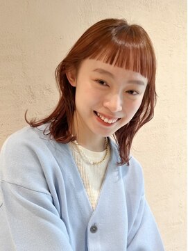 ルル 表参道(lulu.) 暖色カラー/暖色/オレンジ/ピンク/ボブ/重めカット