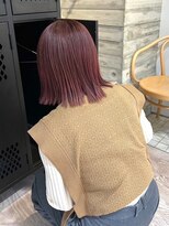 ヲタク(wotaku.)&nbsp;カシスカラー暖色カラーボルドーダブルカラーケアブリーチボブ