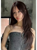 サイン 表参道(SIGN)&nbsp;韓国ヘアーハッシュカットレイヤーカットグレージュブリーチ無し