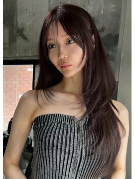 サイン 表参道(SIGN) 韓国ヘアーハッシュカットレイヤーカットグレージュブリーチ無し