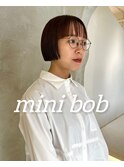 ミニボブ/切りっぱなし/ボブ/縮毛矯正/タッセルボブ