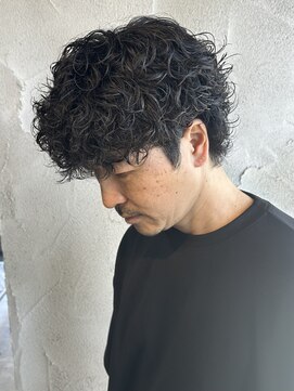 ニアウ 高崎店(Niau) プードルパーマメンズウルフスパイラルパーマメンズパーマ高崎眉