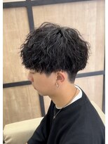 メンズギフト(men's GIFT)&nbsp;刈り上げツーブロックツイストスパイラルパーマメンズマッシュ