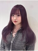 13613黒髪グレージュ髪質改善レイヤーワンカール韓国ストレート