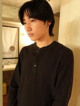 ノラジャーニー(NORA Journey) メンズボブウルフメンズミディアムレイヤーカットメンズウルフ