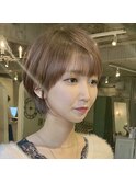 大人綺麗な小顔襟足スッキリショートボブ　30代40代50代