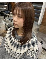 ノラ ヘアーサロン(NORA HAIR SALON) 【ERI】顔まわりレイヤーカットツヤ髪透明感カラーモカベージュ