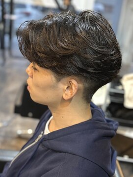 ニアウ 高崎店(Niau) メンズセンターパートニュアンスパーマ群馬高崎眉毛韓国