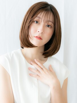 乾かすだけモカブラウン艶感ストレートc小山20代30代40代