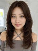小顔/オリーブグレー/ココアベージュ/黒髪/暗めカラー/髪質改善