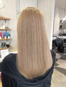 シェル 津山の手店(shel) 10代20代ブリーチあり明るめベージュカラー