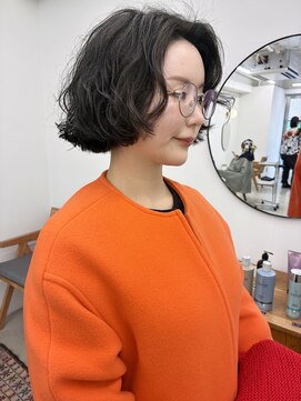 シカ(sica) ドライパーマと韓国風重ためボブ