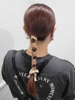 ビバラヘアー(VIVA LA HAIR)&nbsp;編み下ろし ローポニー 成人式 結婚式 ヘアセット お呼ばれヘア