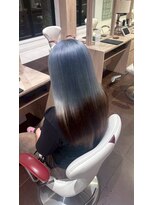 アース いわき店(HAIR&MAKE EARTH)&nbsp;アイスブルーグレージュストレート