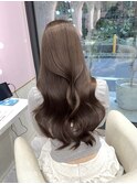 ブリーチなしで叶える透明感艶髪ダブルカラー/髪質改善/新宿k