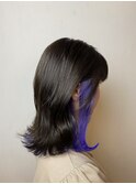 ブルーヴァイオレットのインナーカラー♪
