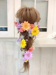 花嫁様オーダー♪ラプンツェル風ヘアアクセ♪