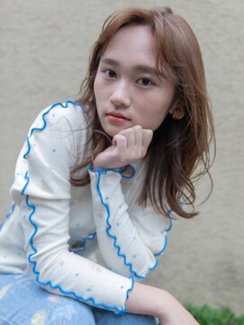 マウロア(MAULOA) 【MAULOA】シアーベージュ×顔まわりぷつんミディ　堀川葵衣