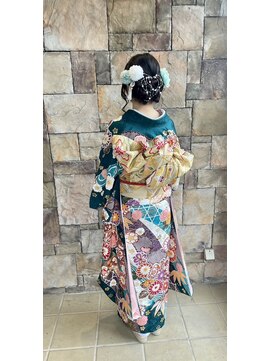 ドゥーク(dowku) 大人可愛い黒髪暗髪ナチュラルヘアセットアップヘア着付け成人式