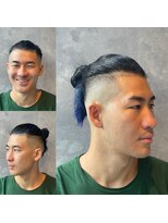 メグロバーバーショップロッポンギ 目黒六(MEGURO BARBER SHOP 6PPONGI)&nbsp;マンバンフェード×メッシュカラー
