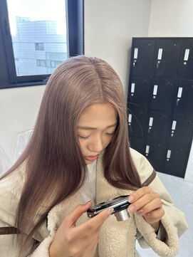 ベレーザシェルト(Beleza scelto) ニュアンスミルクティー/渋谷/原宿/ケアブリーチ/韓国ヘア