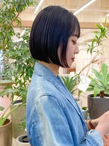 パークレーン アイス イヴェン(park lane ICI yeven)&nbsp;前下がりボブ　切りっぱなしボブ　前髪　ミニボブ　ボブ　rena