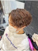 センターパート×ツイストスパイラル