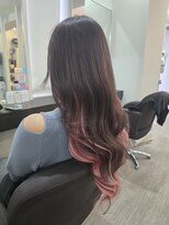 グランディールヘアデザイン(grandir hairdesign)&nbsp;プルエクステ/ピンク/ロングヘア/千葉