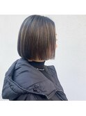 【favori 自由が丘】コントラストハイライトボブ