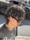 波巻きハイライトウルフマッシュパーマ/ツイストスパイラル