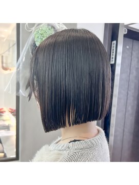ロンドシエル 横浜(Lond ciel) イメチェン外ハネボブ美髪ワイドバングミディアムレイヤーカット