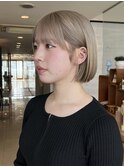ミルクティーベージュ×切りっぱなしボブ【大船駅】太良坊航