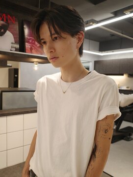 アンサー 渋谷(ANSWER) ニュアンスパーマ毛流れセンターパートナチュラル韓流ヘア