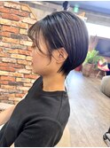 ショート カット 耳掛けショート 前髪あり 顔周り 20代30代40代