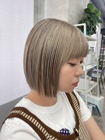 リミットバイアフィナー 大宮店(limit by Afinar) 切りっぱなしボブ/タッセルボブ/ミルクティーグレージュ