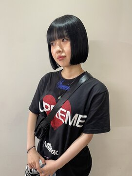 ニコフクオカヘアーメイク(NIKO Fukuoka Hair Make) 《NIKO》透け感たっぷり暗髪ボブ/パツっとボブ/天神大名
