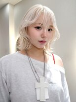 ソル ジングウマエ(SOL JINGUMAE)&nbsp;ハイトーンカラーホワイトブロンドミルクティーベールピンク韓国