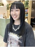レイヤー　顔周り　髪質改善　縮毛矯正　暗髪　前髪　韓国