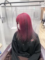 キセイ イオンモール新利府北館店(KISEI)&nbsp;推し活◎ブリーチ/アンブレラカラー×レッド【10代～30代】