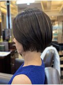 白髪ぼかしアッシュベージュ◎コンパクトショートボブ【池袋】
