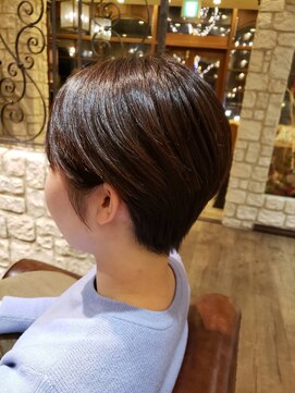 シャル 新百合ヶ丘(shalu) ～中村　イルミナカラー　ツヤ耳掛けショートスタイル～