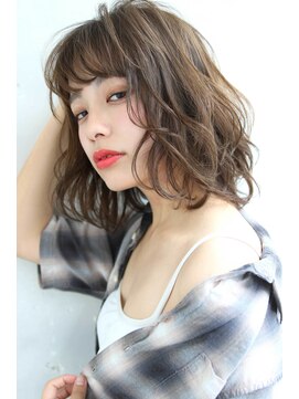 ブラン 広島本通(Blanc) 【Blanc/広島】無造作カール/ベージュカラー/ミディアム 1