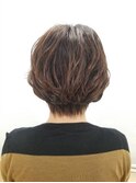 小顔/ショート/ショートグラ/ショコラベージュ/40代50代60代