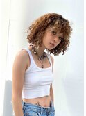 ボブヘアのスパイラルパーマ・ハイライト・an・アン
