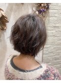 『AuraBeaute 京都』ショート パーマ コテ無し 簡単仕上げ