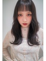 トローノ 栄(TRONO)&nbsp;20代30代◎韓国風/ダークグレー/オン眉バング/くびれ巻き