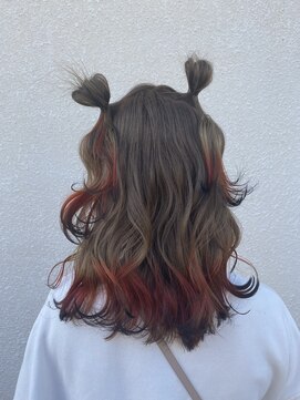 ボアップ(boappu) #裾カラー#狐カラー#キツネカラー#ハイトーン#ケアブリーチ